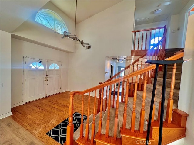 18725 Dallas Ave, Riverside, CA 92508 - entryway featuring wood finished floors and stairs