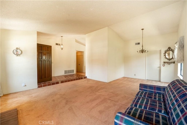 3 Bonanza Ct, Pomona, CA 91766 - unfurnished living room with carpet flooring and vaulted ceiling