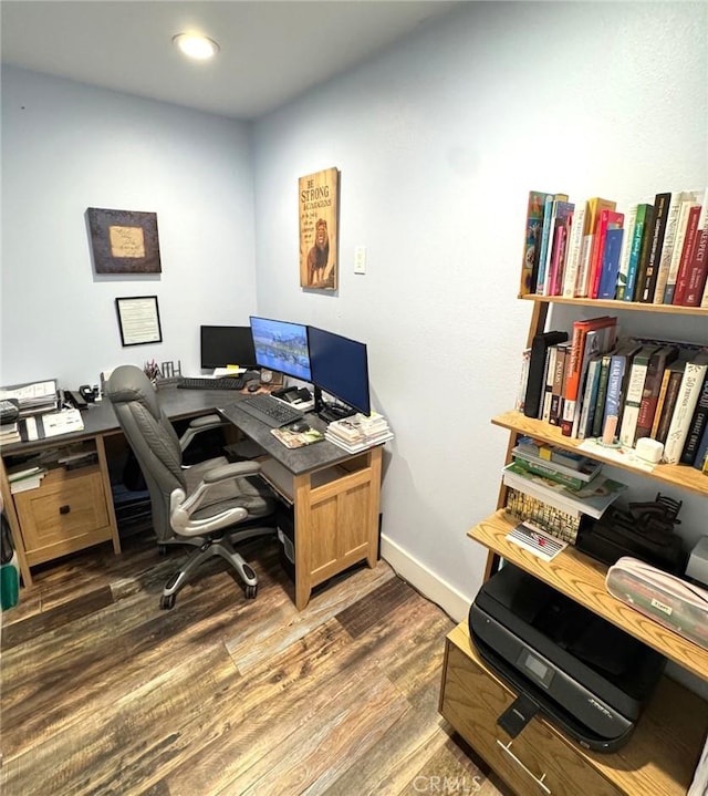 2404 W Oak Ave, Fullerton, CA 92833 - office with wood finished floors and recessed lighting