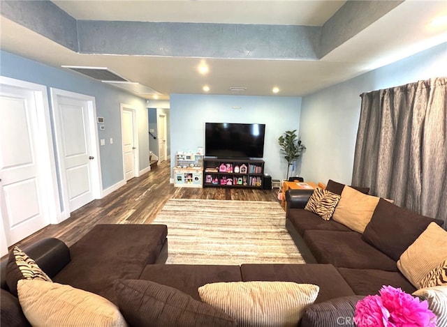 2404 W Oak Ave, Fullerton, CA 92833 - living room featuring wood finished floors and recessed lighting