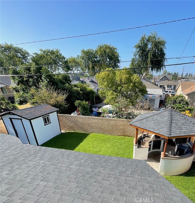 2404 W Oak Ave, Fullerton, CA 92833 - fenced backyard with a gazebo, a shed, and a patio