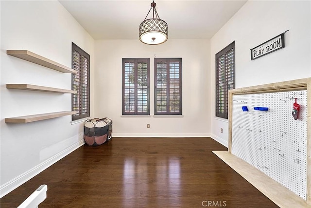 524 S Petunia St, La Habra, CA 90631 - unfurnished dining area featuring wood finished floors and baseboards