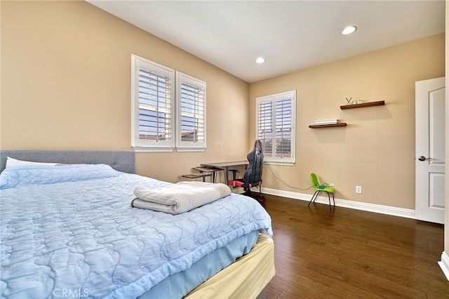 524 S Petunia St, La Habra, CA 90631 - bedroom with dark wood-type flooring and recessed lighting