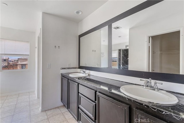 3720 Mount Whitney Ave, Rosamond, CA 93560 - bathroom with double vanity and plenty of natural light