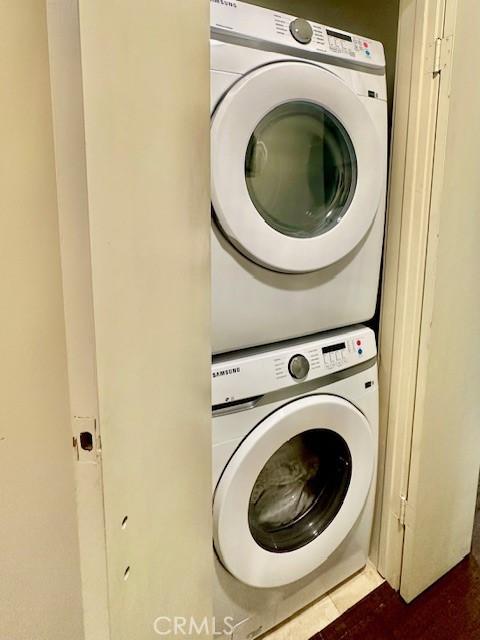 13621 Erwin St, Van Nuys, CA 91401 - laundry area with estacked washer and dryer