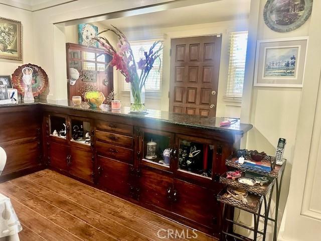 13621 Erwin St, Van Nuys, CA 91401 - bar with plenty of natural light and wood finished floors