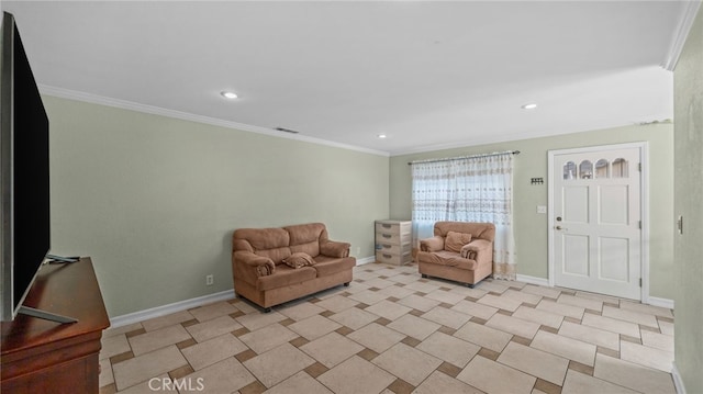3856 Baldwin Park Blvd Unit B, Baldwin Park, CA 91706 - living area featuring recessed lighting and ornamental molding
