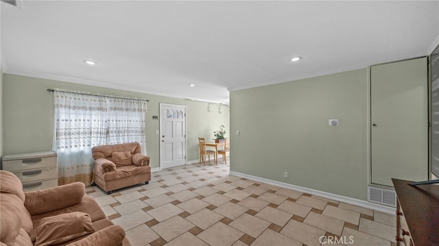 3856 Baldwin Park Blvd Unit B, Baldwin Park, CA 91706 - living area with crown molding and recessed lighting
