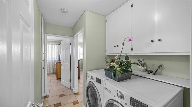 3856 Baldwin Park Blvd Unit B, Baldwin Park, CA 91706 - laundry area with washing machine and clothes dryer, cabinet space, and light stone finish floors