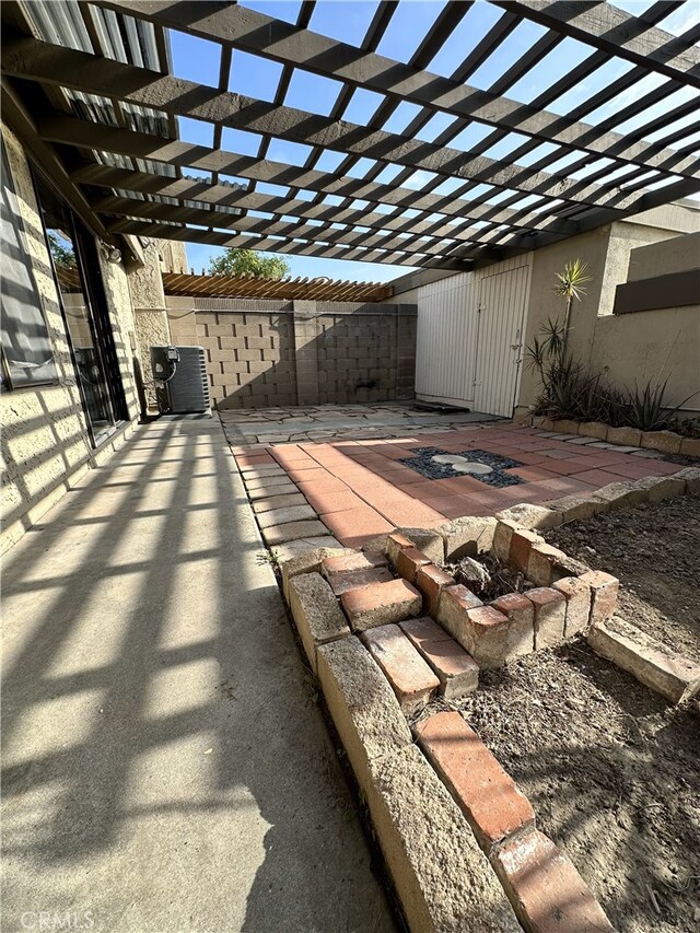 16144 Crystal Creek Ln, Cerritos, CA 90703 - view of patio / terrace with a pergola