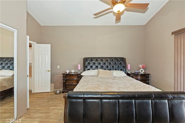 8247 Jennet St, Rancho Cucamonga, CA 91701 - bedroom with light wood-type flooring and a ceiling fan