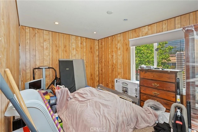 8247 Jennet St, Rancho Cucamonga, CA 91701 - bedroom featuring wood walls and recessed lighting