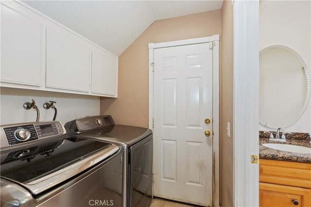 8247 Jennet St, Rancho Cucamonga, CA 91701 - washroom with washing machine and dryer and cabinet space