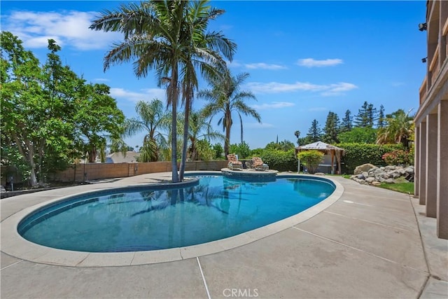 8247 Jennet St, Rancho Cucamonga, CA 91701 - view of pool with a gazebo and a patio area