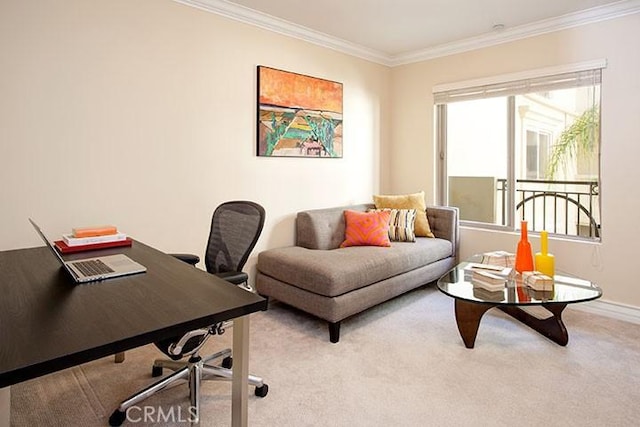 1417 S Westgate Ave Unit 201, Los Angeles, CA 90025 - carpeted office space featuring ornamental molding and baseboards