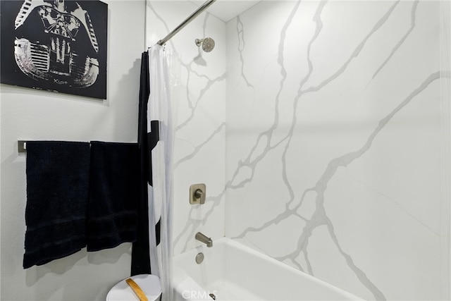 3101 Maple Ave, Fullerton, CA 92835 - bathroom featuring shower / bath combo and toilet
