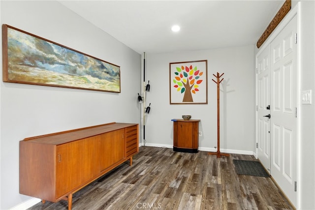 3101 Maple Ave, Fullerton, CA 92835 - foyer featuring dark wood-style floors and recessed lighting