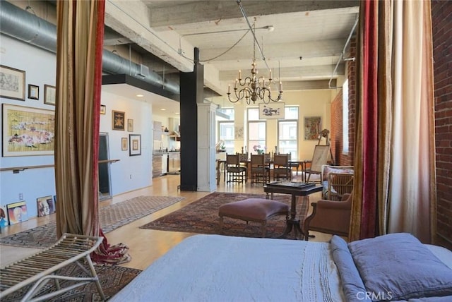 207 Broadway E Unit 302, Long Beach, CA 90802 - building lobby featuring brick wall and beam ceiling