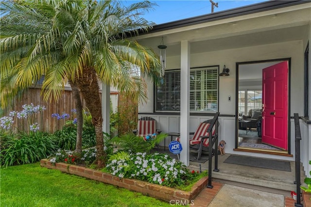 1050 Marvista Ave, Seal Beach, CA 90740 - doorway to property featuring covered porch