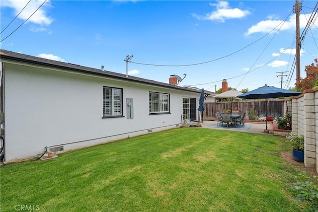 1050 Marvista Ave, Seal Beach, CA 90740 - back of property featuring a patio, stucco siding, and crawl space