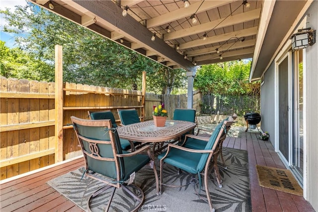 5655 Clearwater Dr, Yorba Linda, CA 92887 - wooden deck with outdoor dining area