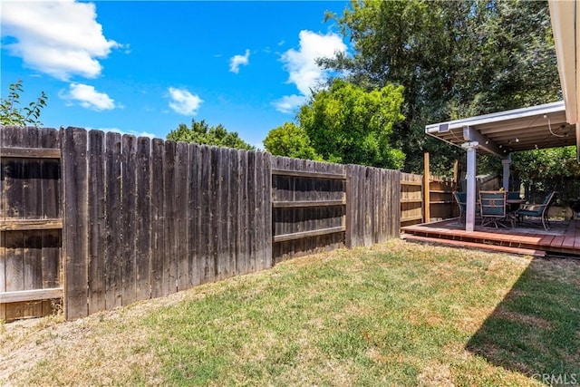 5655 Clearwater Dr, Yorba Linda, CA 92887 - fenced backyard with a wooden deck