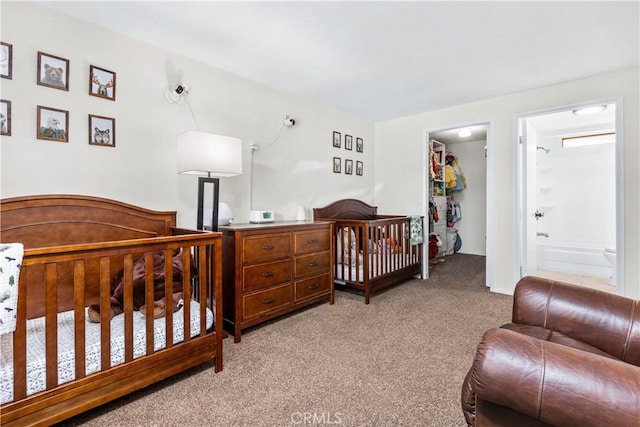 5655 Clearwater Dr, Yorba Linda, CA 92887 - bedroom featuring light colored carpet, a spacious closet, a closet, and connected bathroom