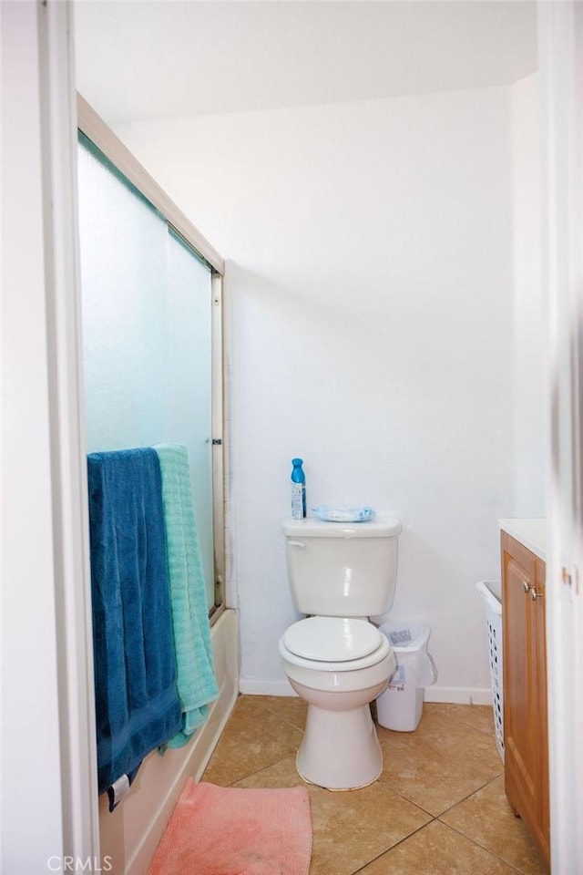 575 Prairie Way, Perris, CA 92571 - bathroom featuring vanity, tile patterned flooring, and shower / bath combination with glass door