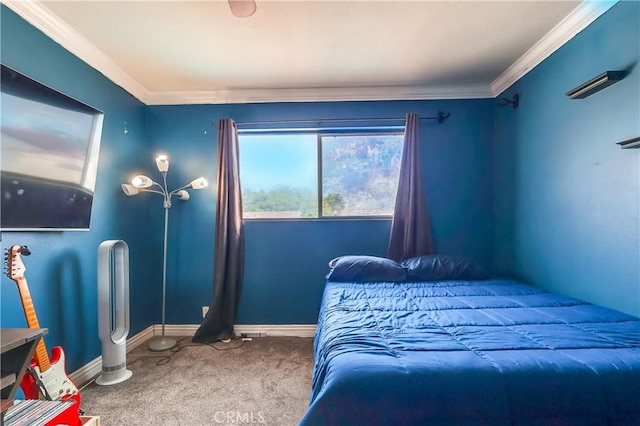 2501 W Redondo Beach Blvd Unit 306, Gardena, CA 90249 - bedroom with carpet and crown molding