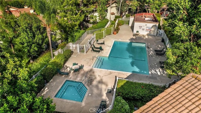 22709 Lakeway Dr Unit 493, Diamond Bar, CA 91765 - drone / aerial view of a pool area