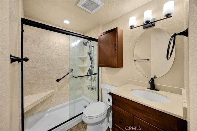 22709 Lakeway Dr Unit 493, Diamond Bar, CA 91765 - full bath with a stall shower, vanity, and a textured ceiling