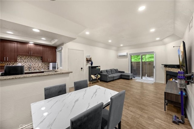 22709 Lakeway Dr Unit 493, Diamond Bar, CA 91765 - dining room featuring light wood-style flooring and recessed lighting