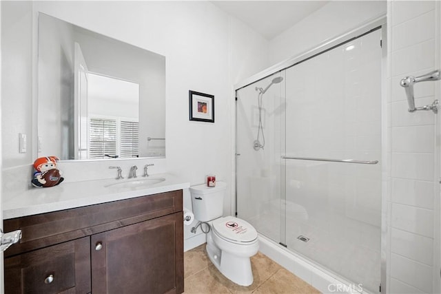 127 Interstellar, Irvine, CA 92618 - bathroom featuring a shower stall, vanity, and tile patterned floors