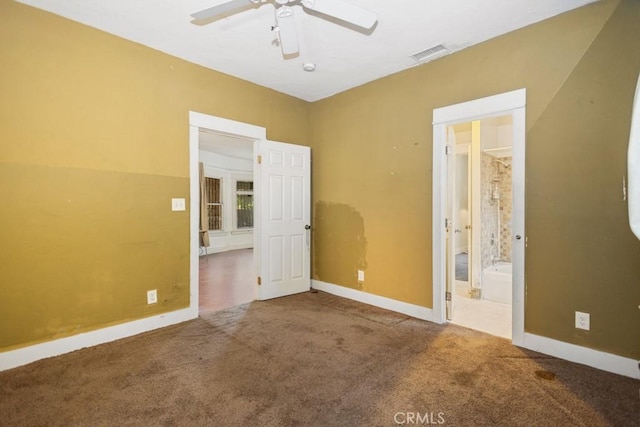 1085 N Arrowhead Ave, San Bernardino, CA 92410 - unfurnished bedroom featuring carpet flooring, ensuite bathroom, and a ceiling fan