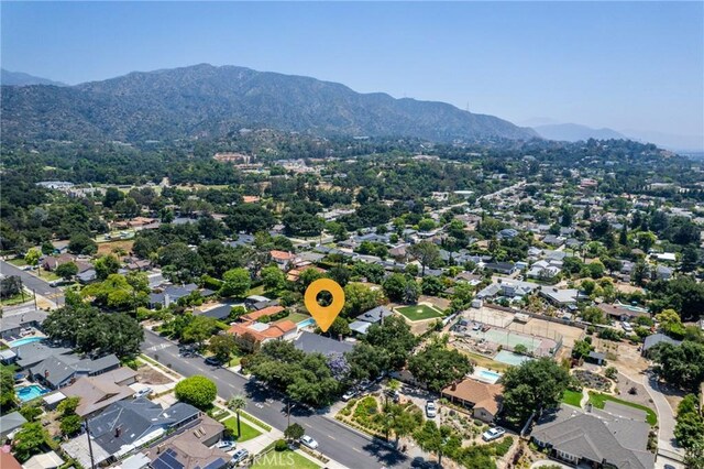 530 Bradbury Rd, Monrovia, CA 91016 - aerial view of residential area featuring a mountainous background