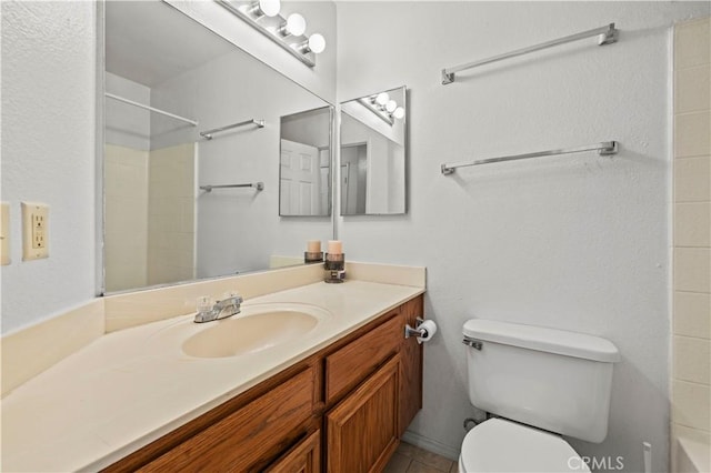 2021 Buckwheat Ave, Rosamond, CA 93560 - full bathroom with vanity, a shower, and tile patterned flooring