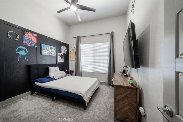 825 Spring St W, Madera, CA 93636 - carpeted bedroom with a ceiling fan and baseboards