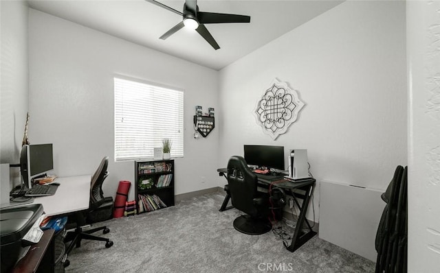 825 Spring St W, Madera, CA 93636 - office area with carpet and a ceiling fan