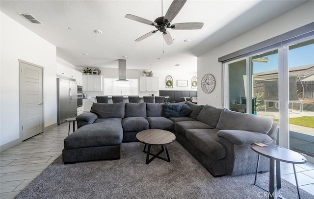 825 Spring St W, Madera, CA 93636 - living area with a ceiling fan and recessed lighting
