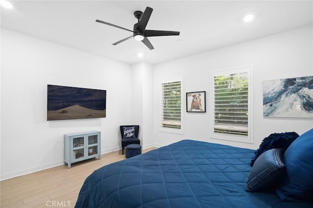 3100 Rivington, Irvine, CA 92612 - bedroom with wood finished floors, recessed lighting, and ceiling fan