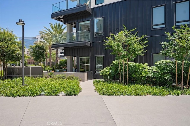 3100 Rivington, Irvine, CA 92612 - back of property with a balcony and board and batten siding