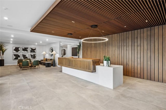 3100 Rivington, Irvine, CA 92612 - reception featuring wood walls and recessed lighting