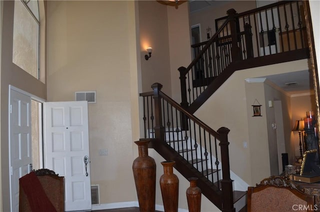 25592 Aragon Way, Yorba Linda, CA 92887 - staircase with a high ceiling