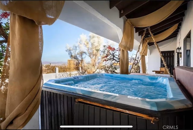 70138 Sullivan Rd Unit 29, Palms, CA 92277 - view of patio featuring a hot tub