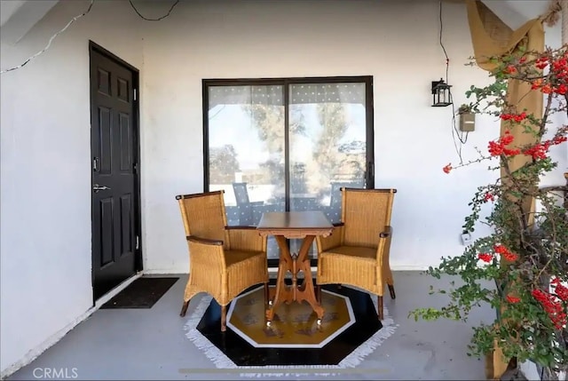 70138 Sullivan Rd Unit 29, Palms, CA 92277 - dining space with concrete flooring
