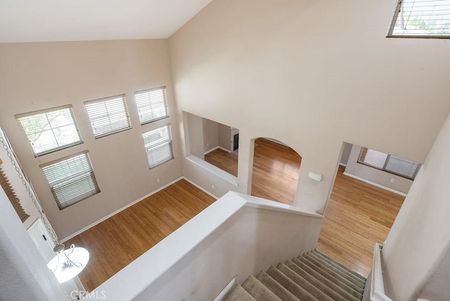 117 S Machala Pl, Rialto, CA 92376 - stairs with wood finished floors and baseboards