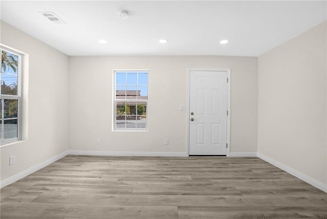 339 E 8th St, Azusa, CA 91702 - foyer entrance with wood finished floors and recessed lighting