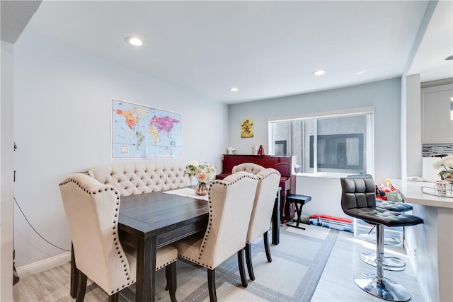 456 W Huntington Dr Unit C, Arcadia, CA 91007 - dining area with light wood finished floors and recessed lighting