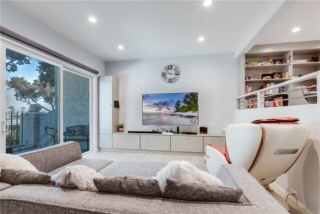 456 W Huntington Dr Unit C, Arcadia, CA 91007 - living room with recessed lighting and light wood-type flooring