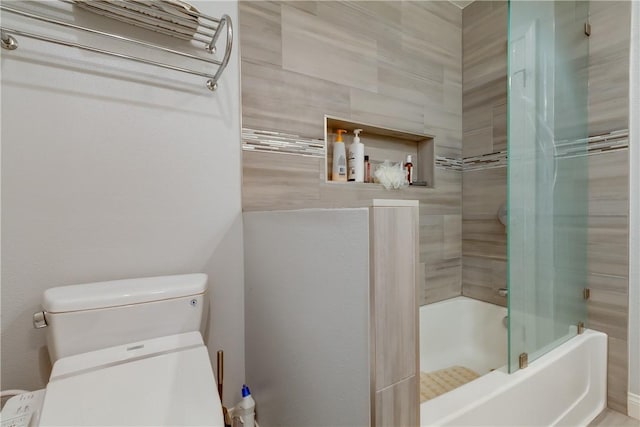 456 W Huntington Dr Unit C, Arcadia, CA 91007 - bathroom featuring combined bath / shower with glass door and toilet